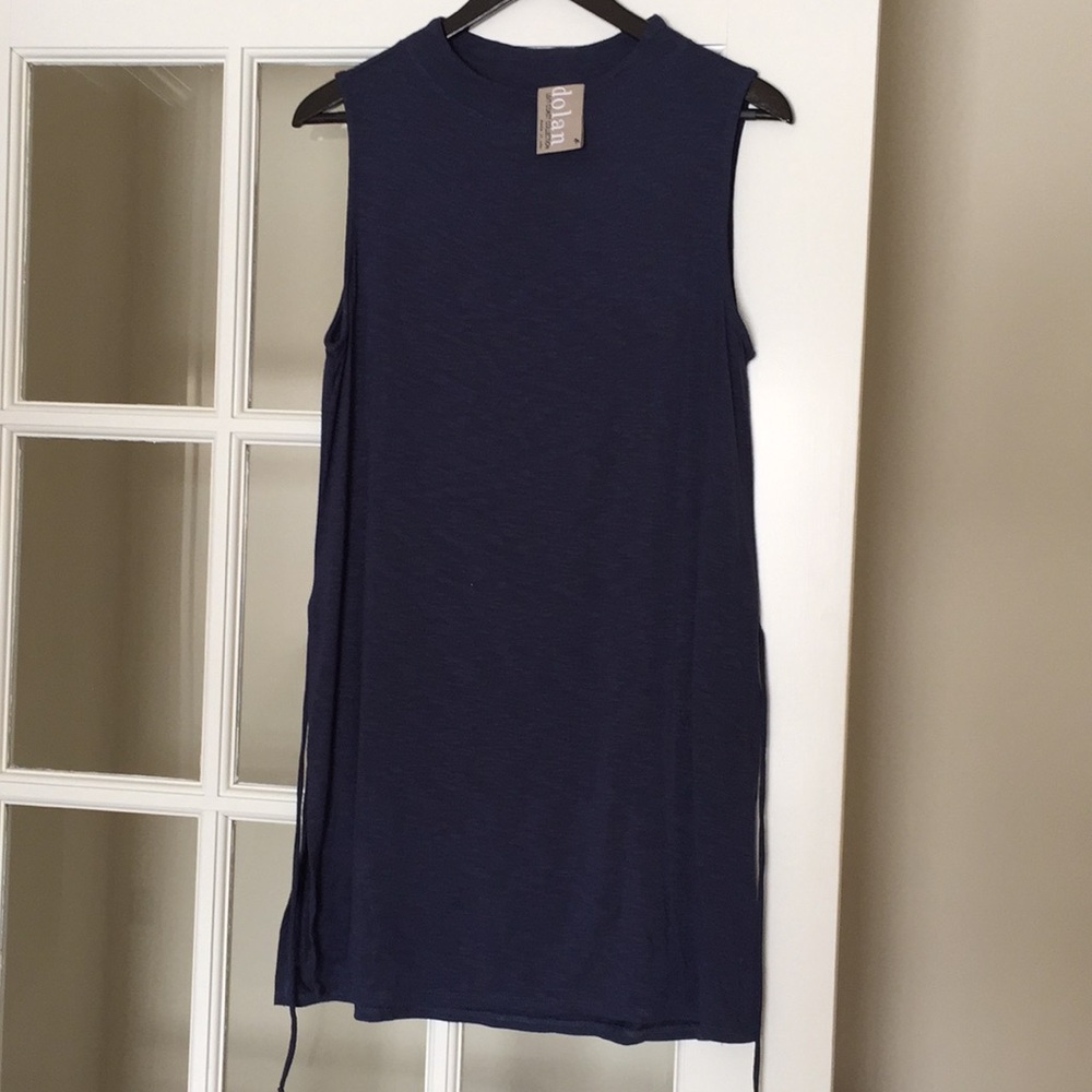 Dolan Left Coast Navy tie waist tunic